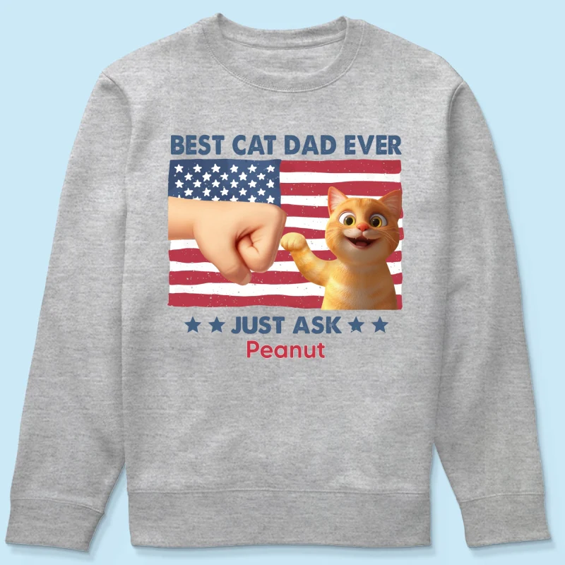 Best Cat Dad Nation Flag Personalized Shirt, Cute Cartoon Funny Cats, Gift for Cat Dads - Image 17