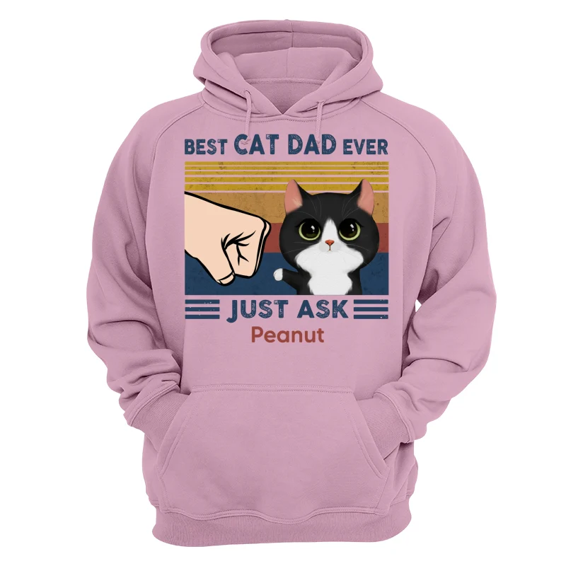 Best Cat Dad Watercolor Cute Cats Personalized Light Color Shirt - Image 15