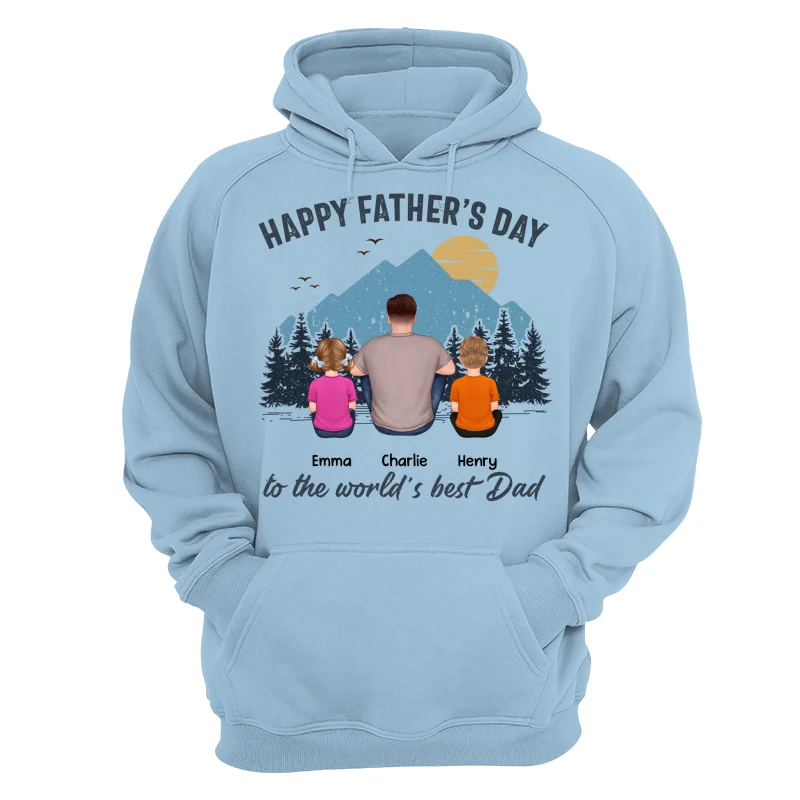 Best Dad Back View Retro Mountain Personalized Shirt - Image 16