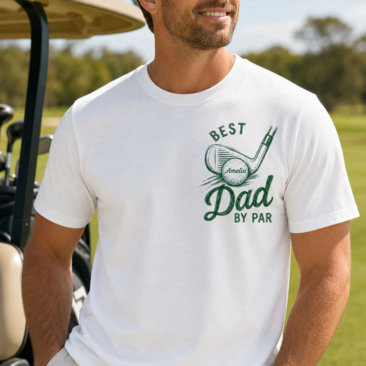 Best Dad By Par Golf Lover - Personalized Shirt - Father's Day Gift for Dad, Husband - Image 5