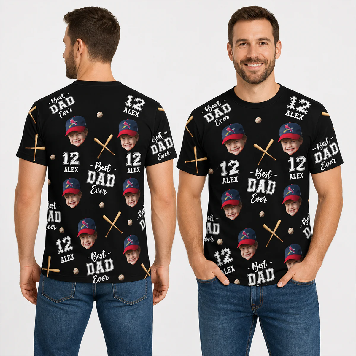 Best Dad Ever Baseball Dad - Personalized Shirt - Heartfelt Gift For Dad, Husband - Image 2