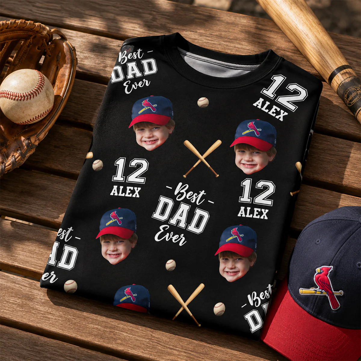 Best Dad Ever Baseball Dad - Personalized Shirt - Heartfelt Gift For Dad, Husband - Image 6