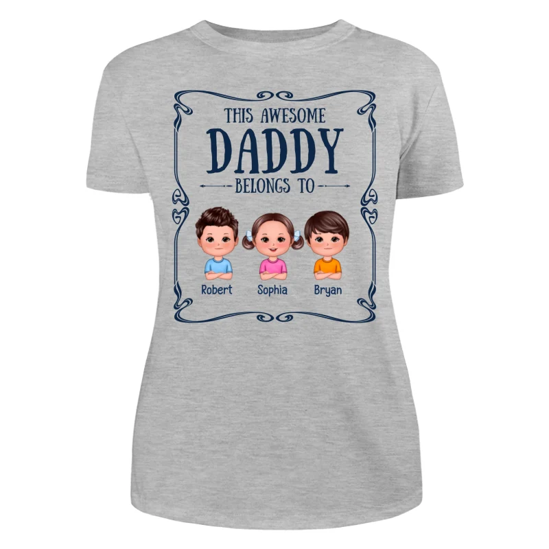 Best Dad Ever Certificate Man & Doll Kids Personalized Shirt - Image 10