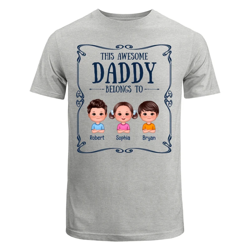 Best Dad Ever Certificate Man & Doll Kids Personalized Shirt - Image 6