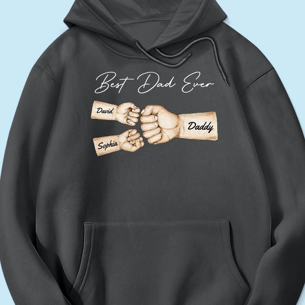 Best Dad Ever Fist Bump Dad & Kids Names Personalized Shirt - Image 18