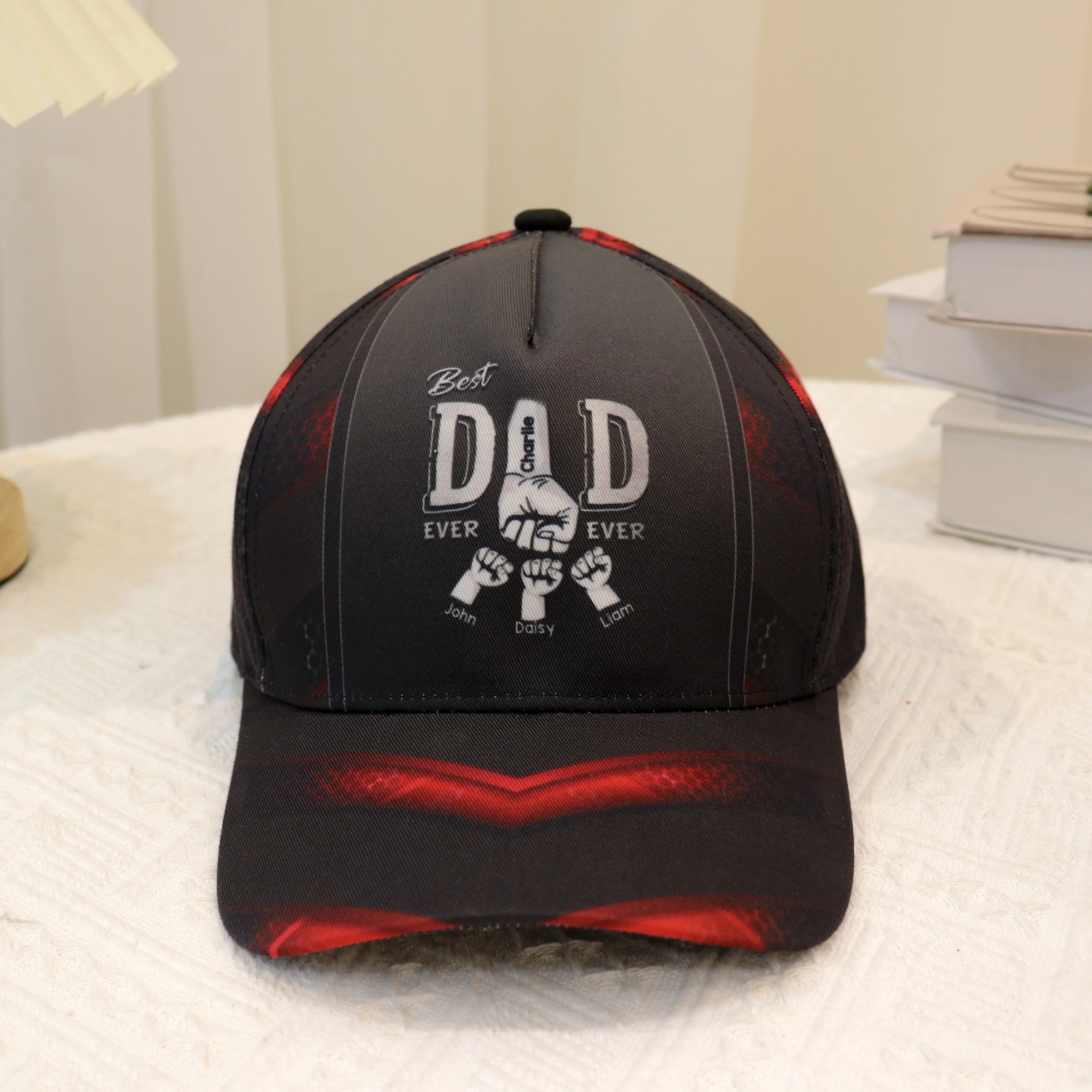 Best Dad Ever Fist Bump - Personalized Classic Cap - Gift For Dad, Gift For Husband, Gift For Grandpa - Image 3