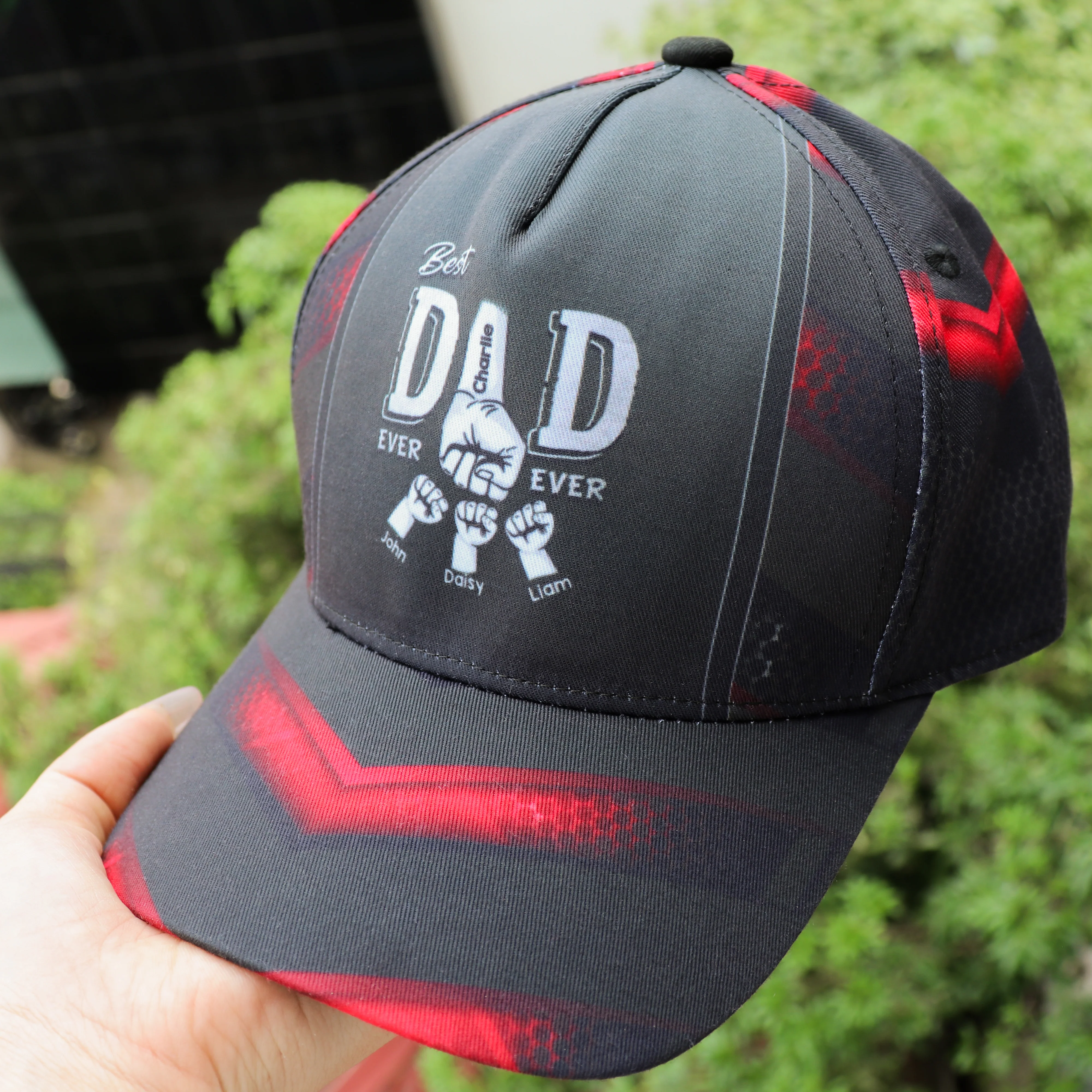 Best Dad Ever Fist Bump - Personalized Classic Cap - Gift For Dad, Gift For Husband, Gift For Grandpa - Image 4