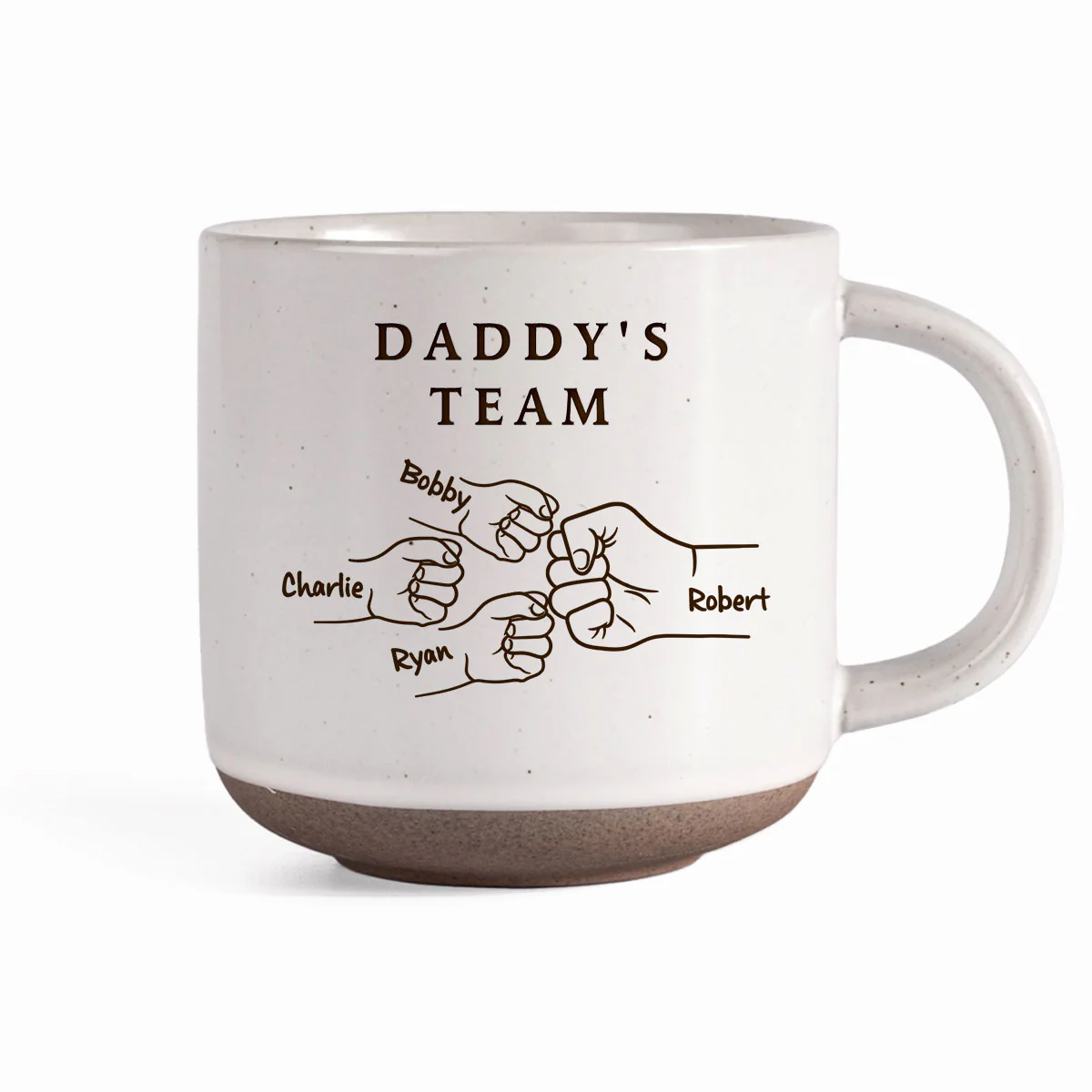 Best Dad Ever Fist Bump Personalized Potter Mug, Father's Day Gift for Dad - Image 2