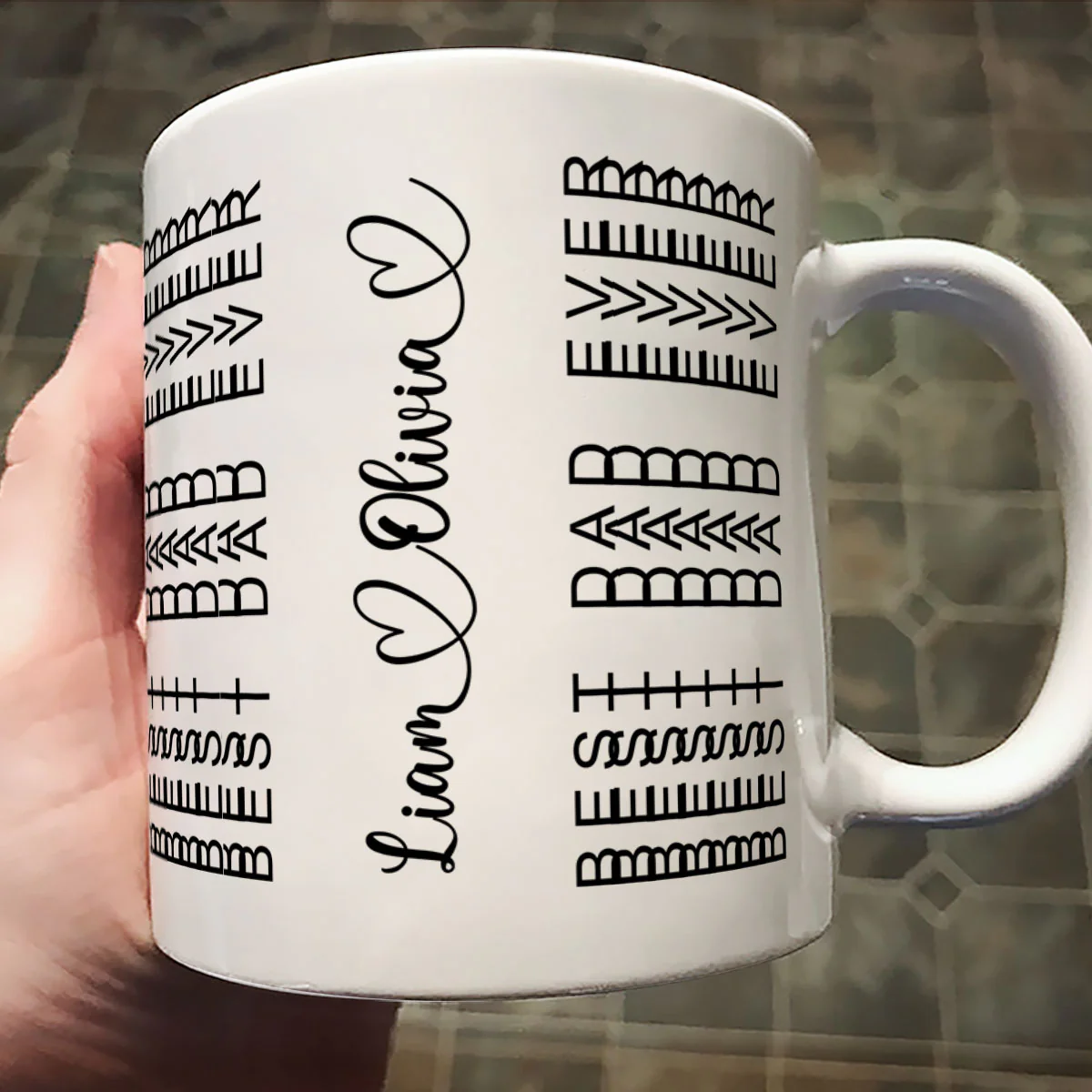 Best Dad Ever Funny Dad Hidden Message Personalized Mug, Father's Day Gift for Dad, Custom Kids' Names - Image 10