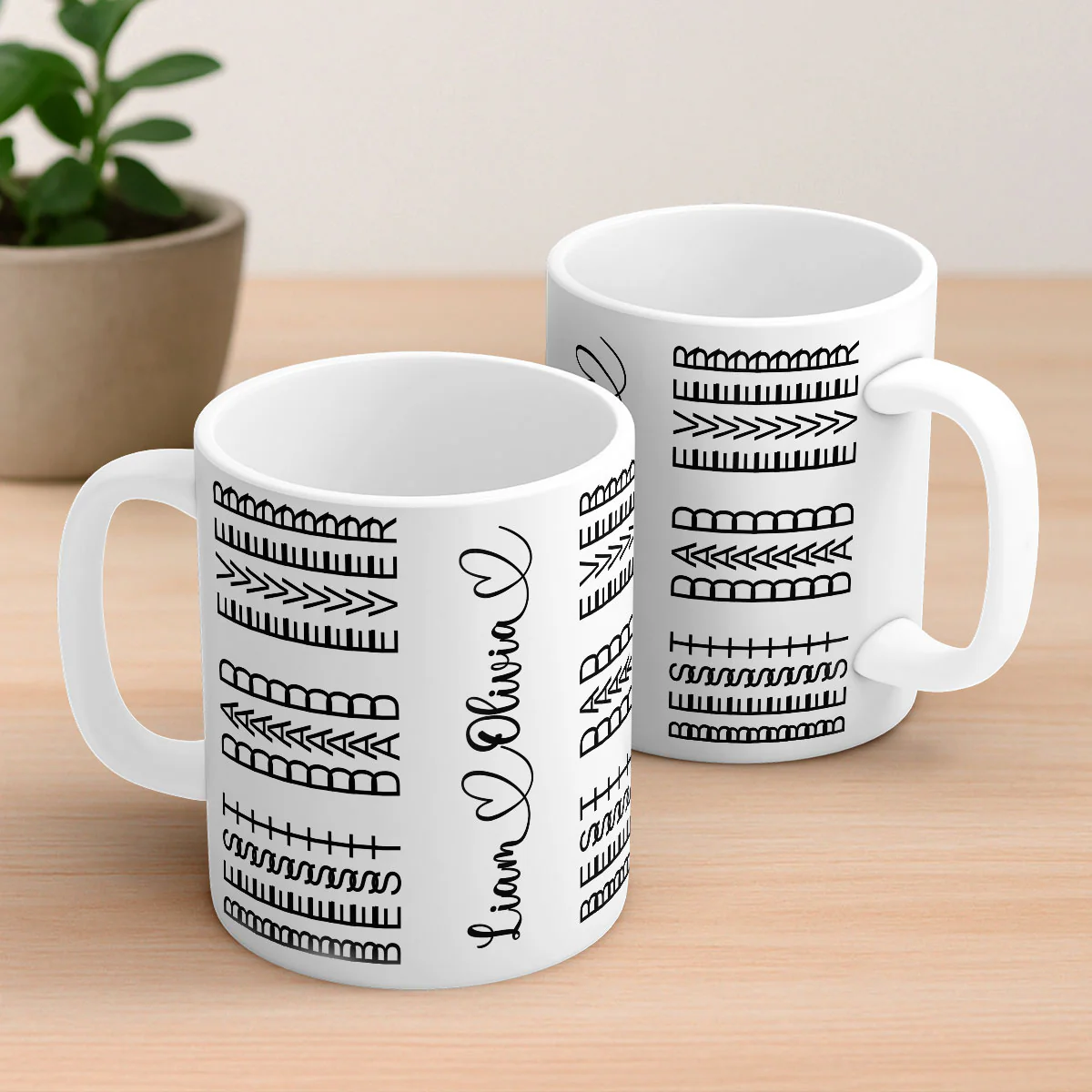 Best Dad Ever Funny Dad Hidden Message Personalized Mug, Father's Day Gift for Dad, Custom Kids' Names - Image 4