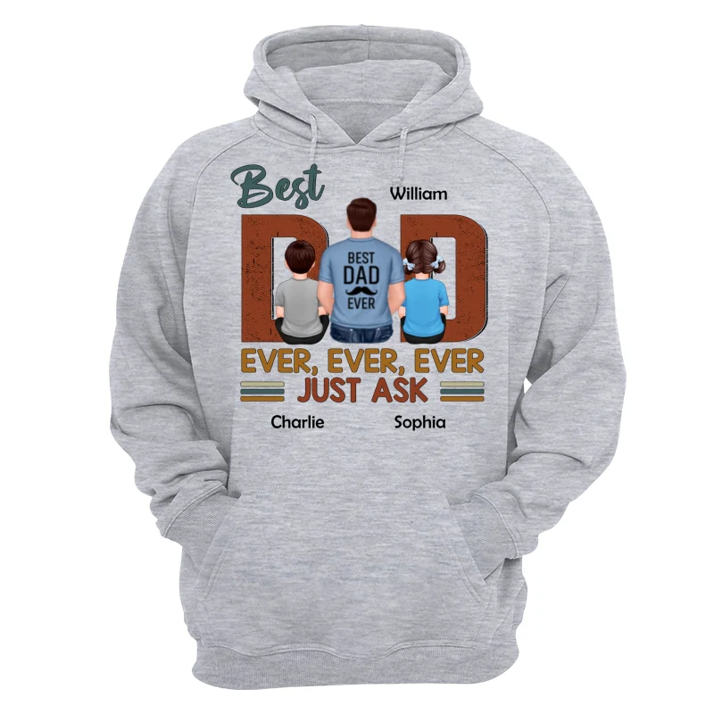 Best Dad Ever Just Ask Dad And Kids Back View Personalized Shirt - Image 14