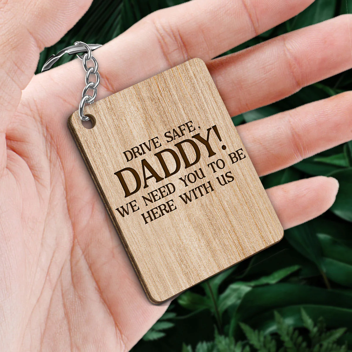 Best Dad Ever Kids On Dad Shoulders Personalized Wooden Keychain - Image 2