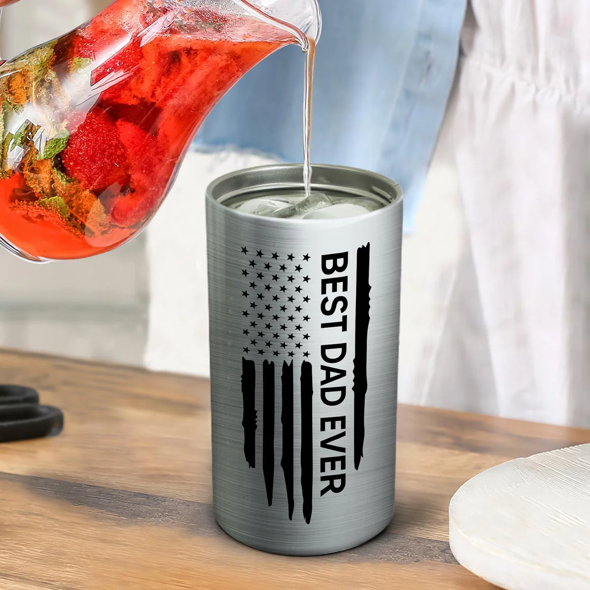 Best Dad Ever Nation Flag Photo Inserted Father‘s Day Gift Personalized 4 In 1 Can Cooler - Image 3