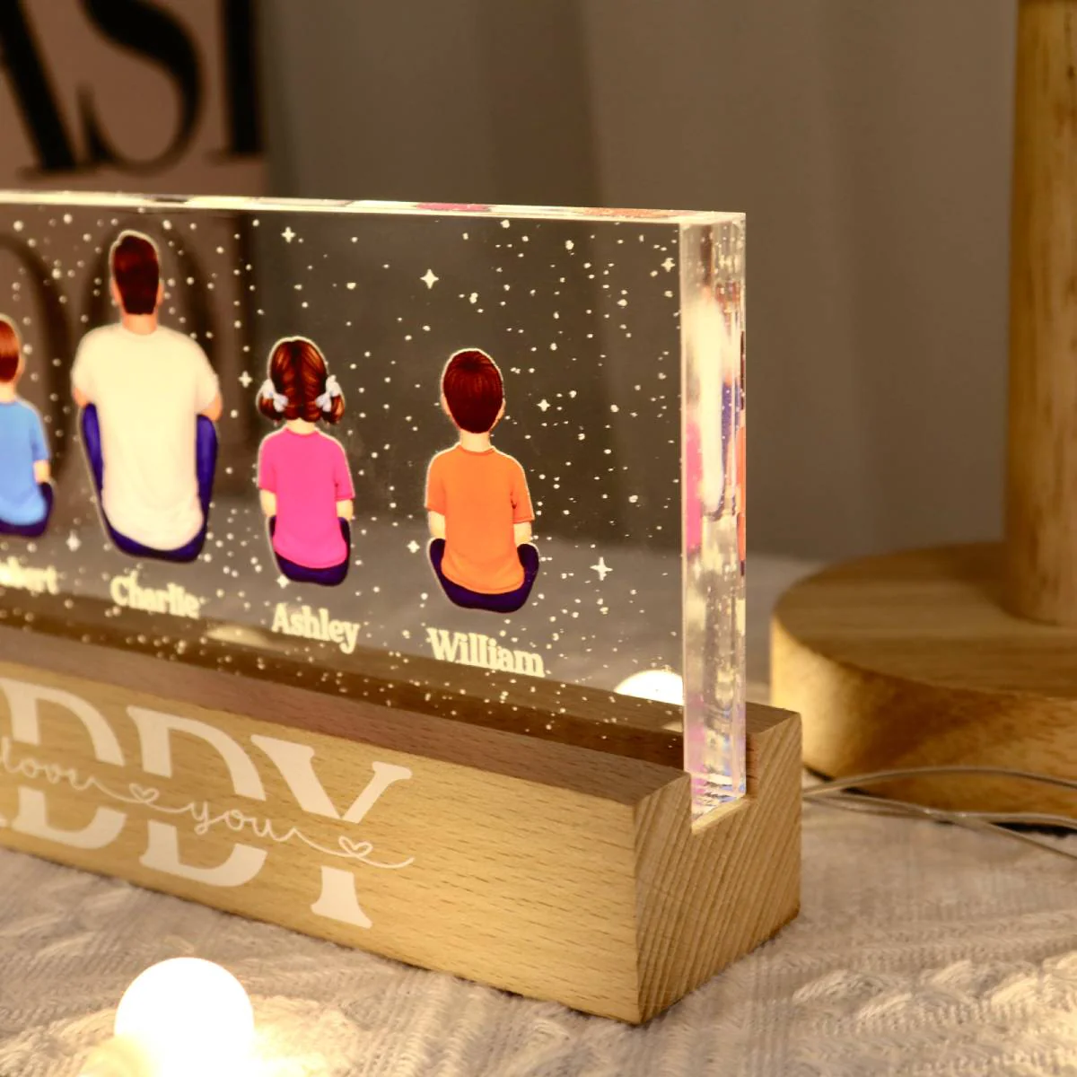 [EXCLUSIVE LIMITED EDITION] Best Dad Ever Personalized Acrylic Night Light, Perfect Father's Day Gift For Dad - Image 5