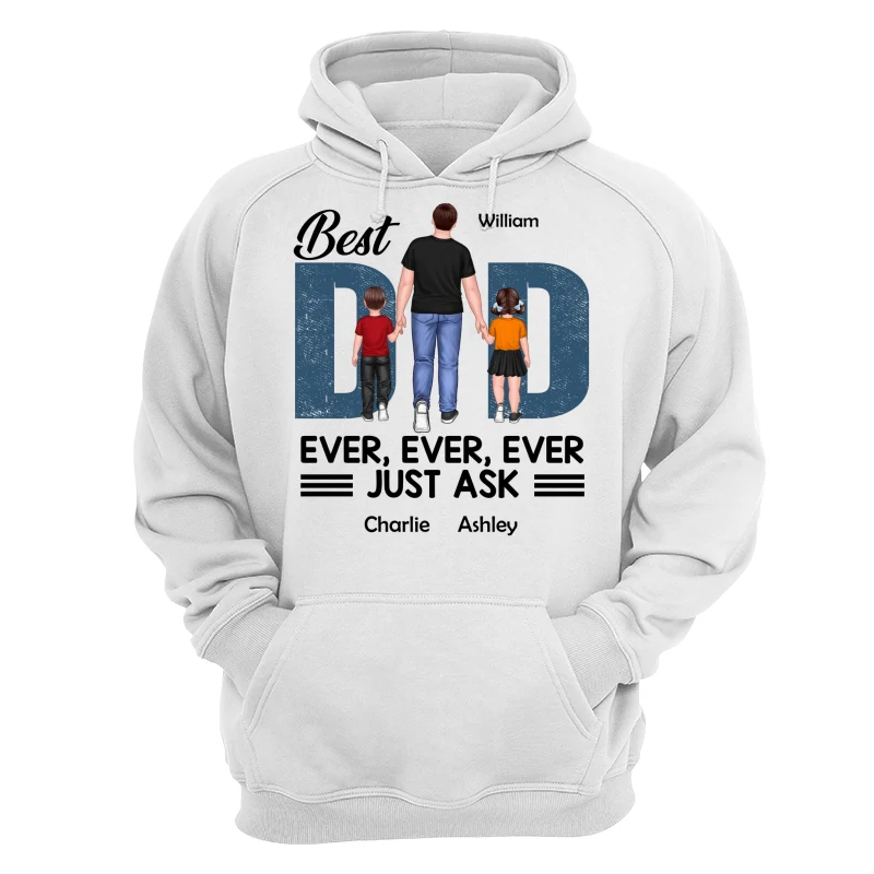 Best Dad Ever Walking Dad And Kids Personalized Shirt - Image 13