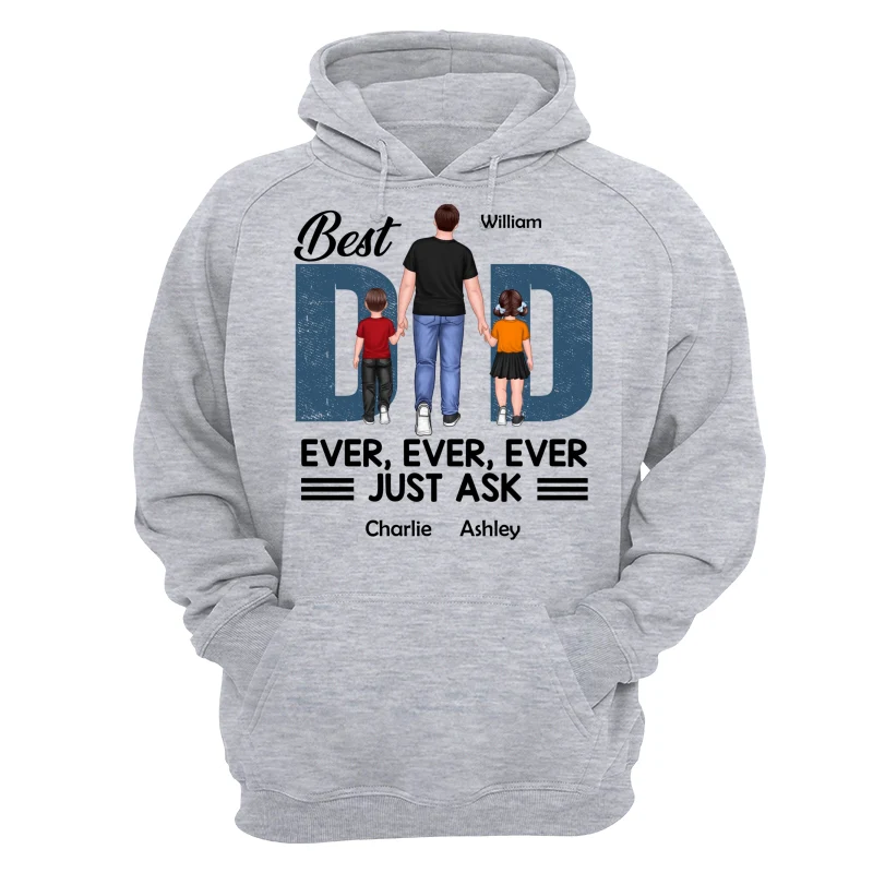 Best Dad Ever Walking Dad And Kids Personalized Shirt - Image 14