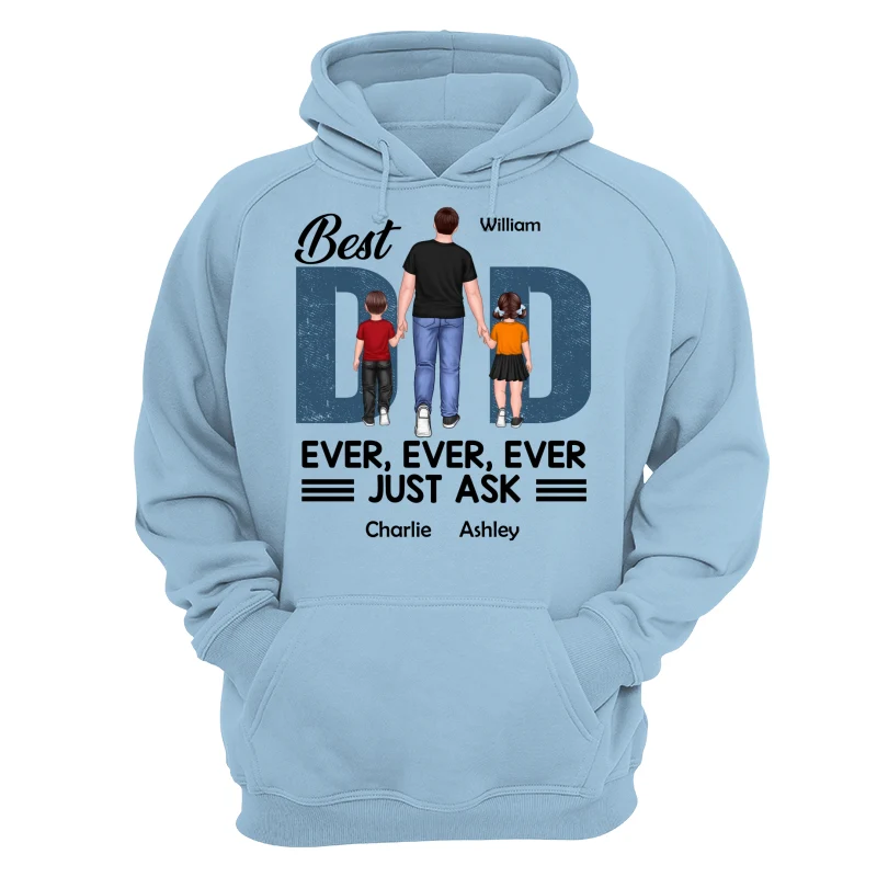 Best Dad Ever Walking Dad And Kids Personalized Shirt - Image 16