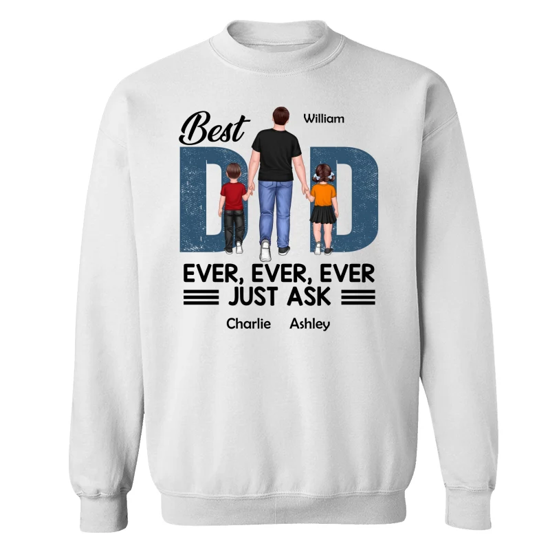 Best Dad Ever Walking Dad And Kids Personalized Shirt - Image 17