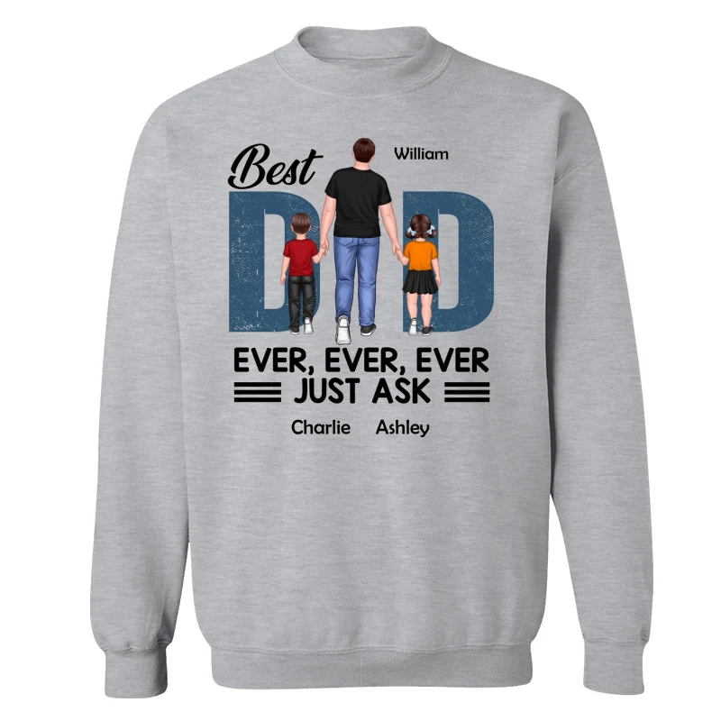 Best Dad Ever Walking Dad And Kids Personalized Shirt - Image 18