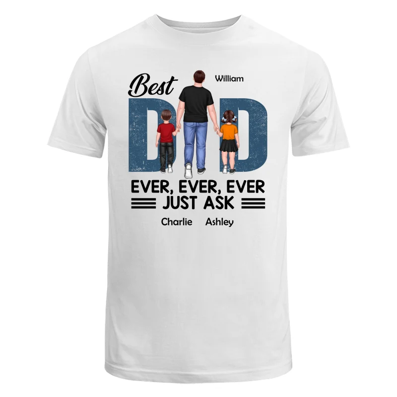 Best Dad Ever Walking Dad And Kids Personalized Shirt - Image 5