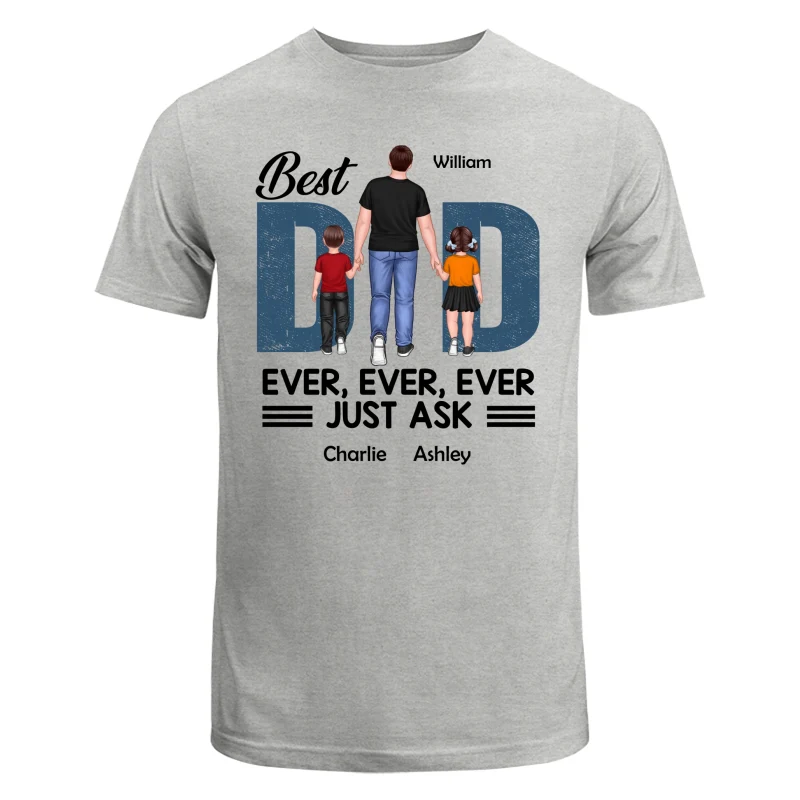 Best Dad Ever Walking Dad And Kids Personalized Shirt - Image 6