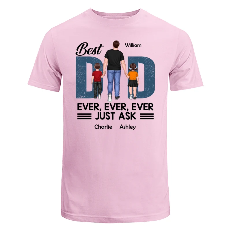 Best Dad Ever Walking Dad And Kids Personalized Shirt - Image 7