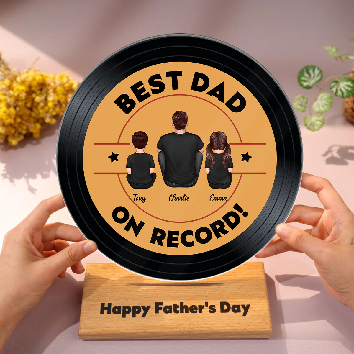 Best Dad Grandpa On Record Personalized Acrylic Record Plaque| Coolest Father's Day Gift For Dad, Grandpa - Image 4