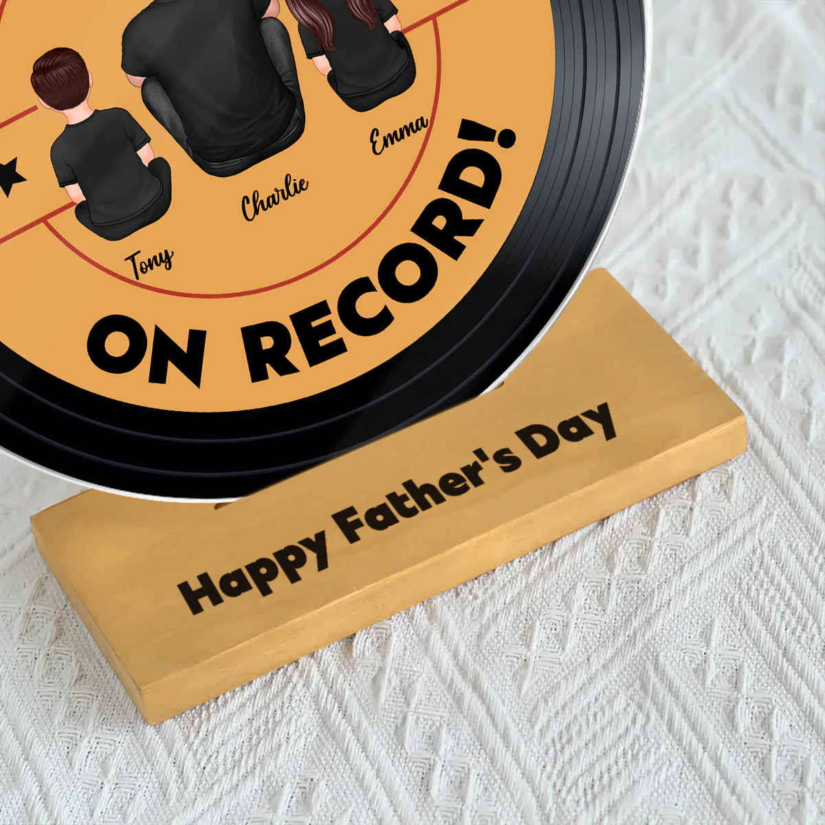 Best Dad Grandpa On Record Personalized Acrylic Record Plaque| Coolest Father's Day Gift For Dad, Grandpa - Image 5