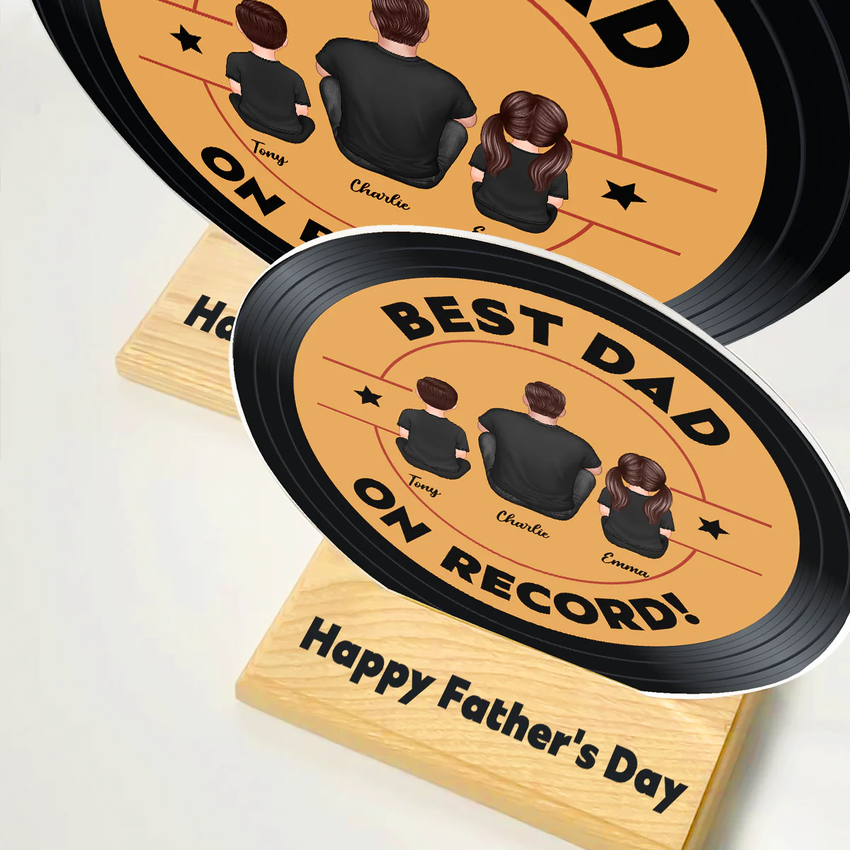 Best Dad Grandpa On Record Personalized Acrylic Record Plaque| Coolest Father's Day Gift For Dad, Grandpa - Image 6
