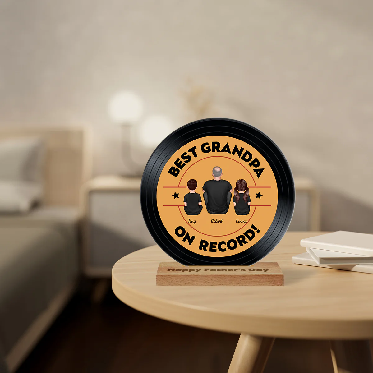 Best Dad Grandpa On Record Personalized Acrylic Record Plaque| Coolest Father's Day Gift For Dad, Grandpa - Image 7
