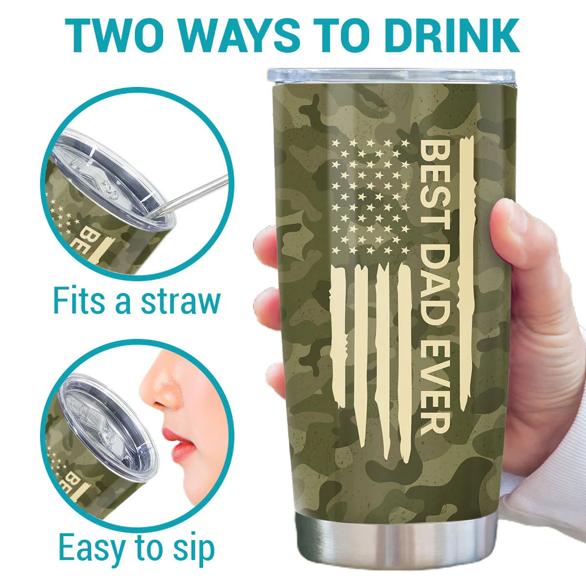Best Dad Grandpa Papa Ever Nation Flag Fist Bumps Outline Personalized Tumbler - Image 12
