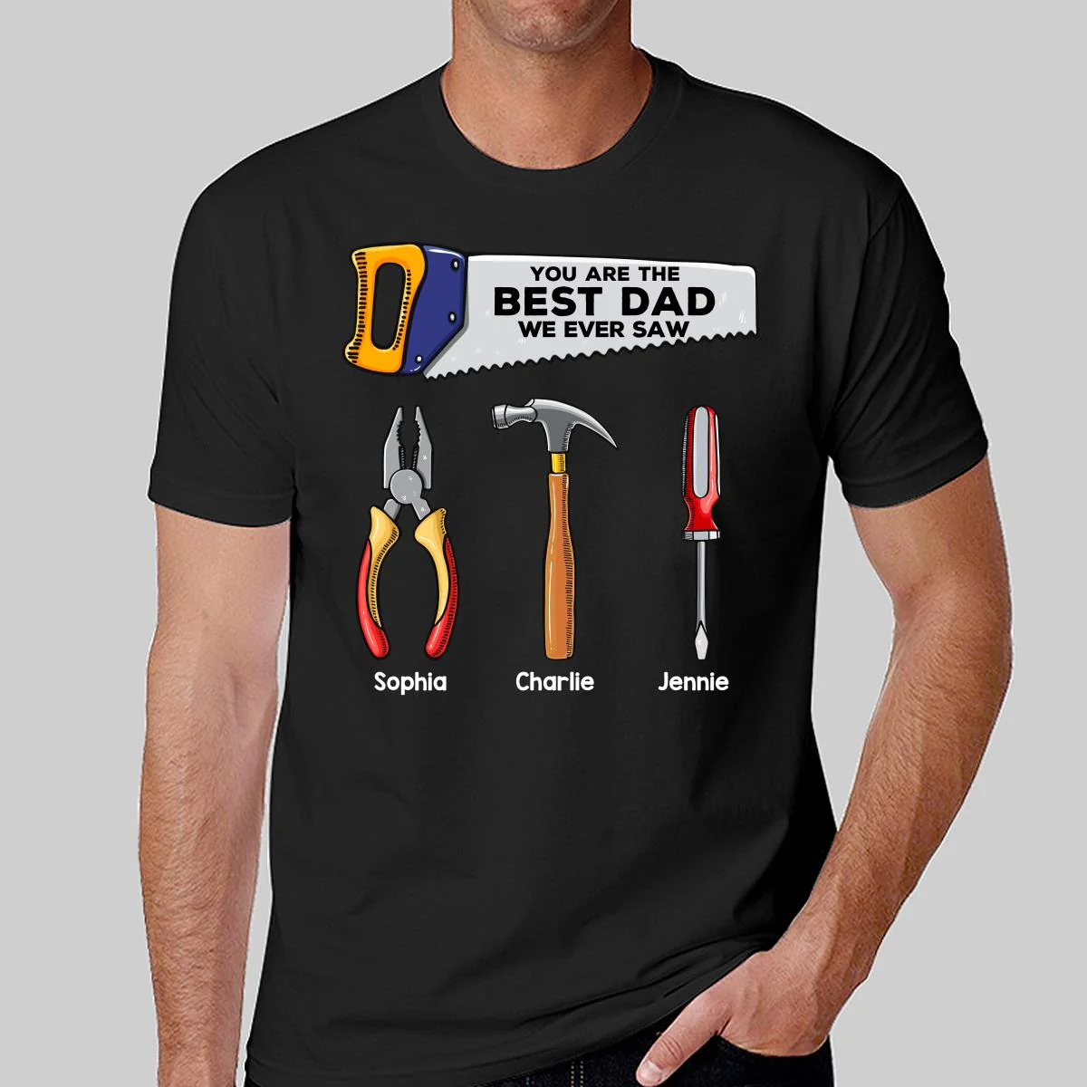 Best Dad Grandpa We Ever Saw Tools Personalized Shirt - Image 2