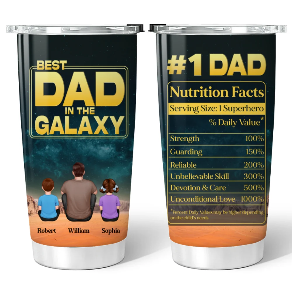 Best Dad In The Galaxy Personalized Tumbler - Image 5