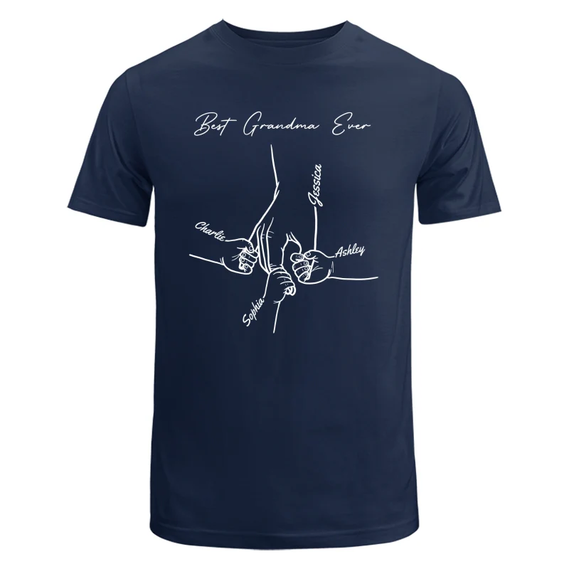 Best Dad Mom Grandma Grandpa Ever Hands Outline Personalized Shirt - Image 6