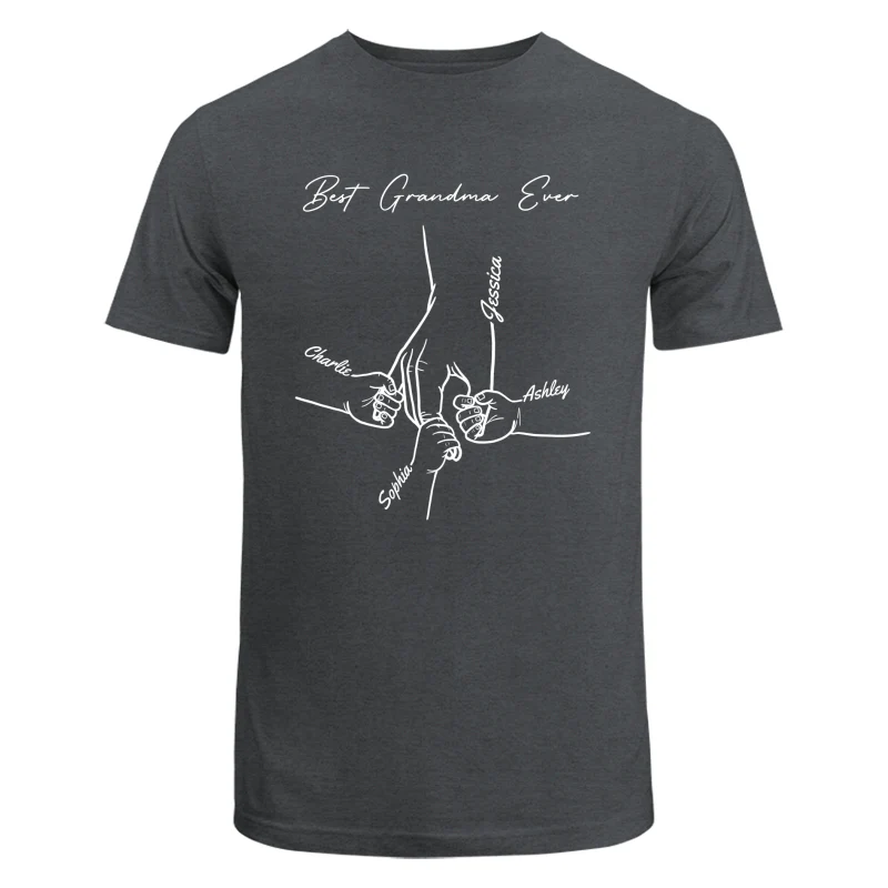 Best Dad Mom Grandma Grandpa Ever Hands Outline Personalized Shirt - Image 7
