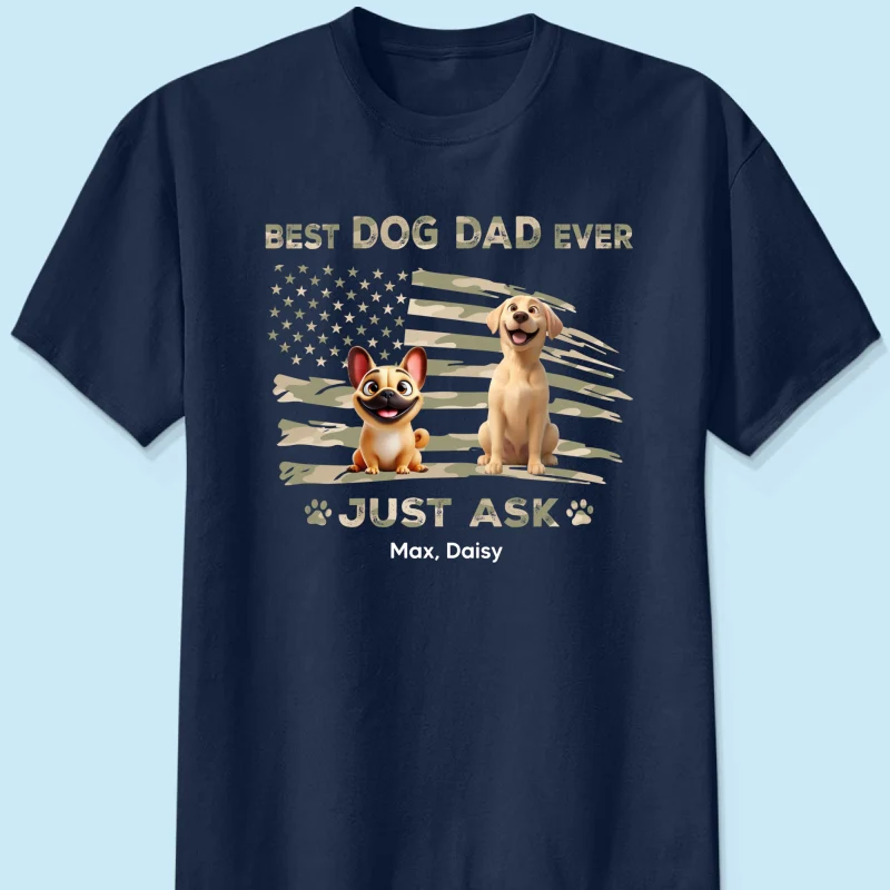Best Dog Dad Ever Nation Flag - Personalized Shirt - Father's Day Gift For Dog Dad, Patriotic 4th Of July Gift, USA 250th Anniversary - Image 11