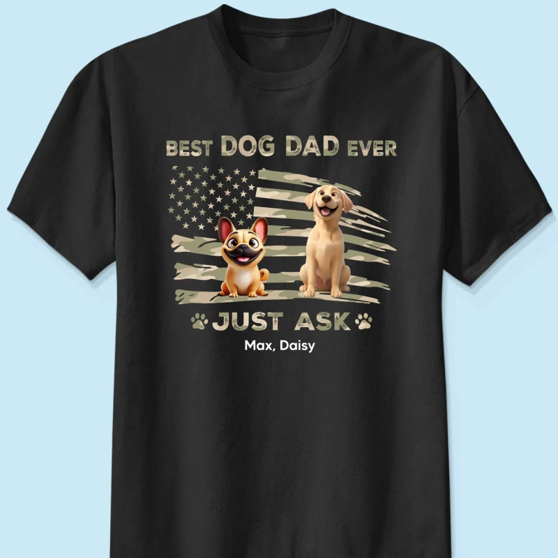 Best Dog Dad Ever Nation Flag - Personalized Shirt - Father's Day Gift For Dog Dad, Patriotic 4th Of July Gift, USA 250th Anniversary - Image 12