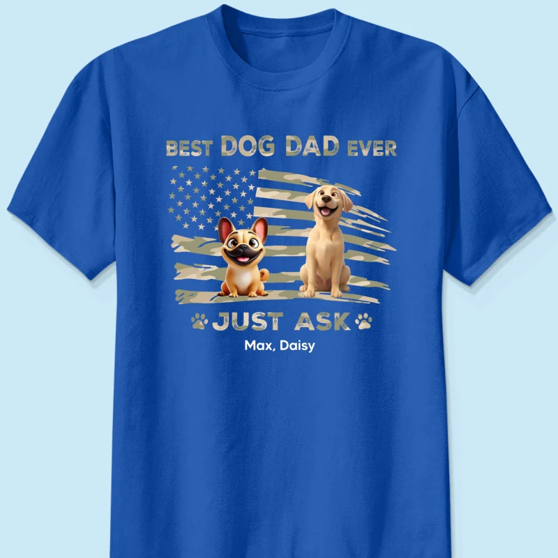 Best Dog Dad Ever Nation Flag - Personalized Shirt - Father's Day Gift For Dog Dad, Patriotic 4th Of July Gift, USA 250th Anniversary - Image 14