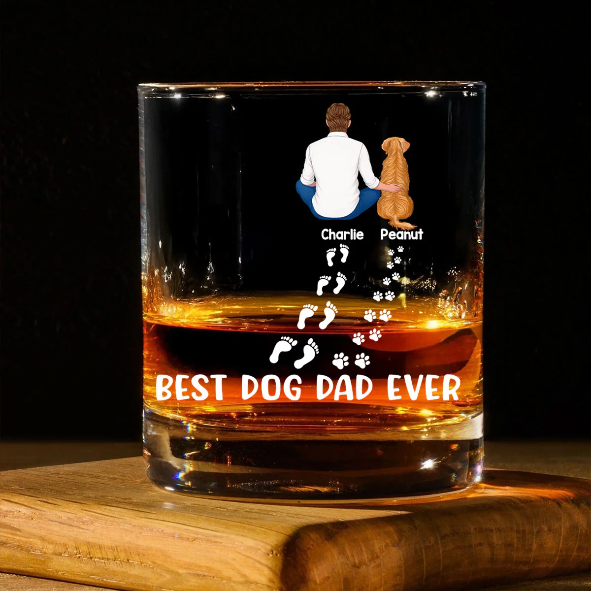 Best Dog Dad Ever Personalized Wine Glass, Father's Day Gift for Dog Dads - Image 8