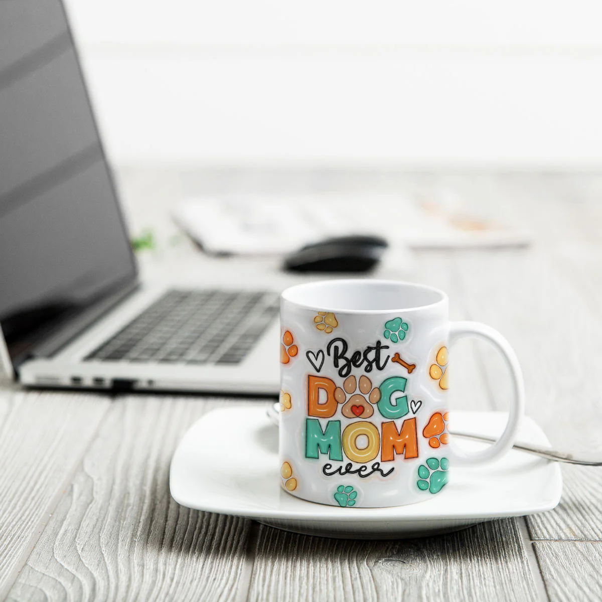 Best Dog Mom Ever 3D Effect Personalized Mug, Gift For Dog Mom - Image 4
