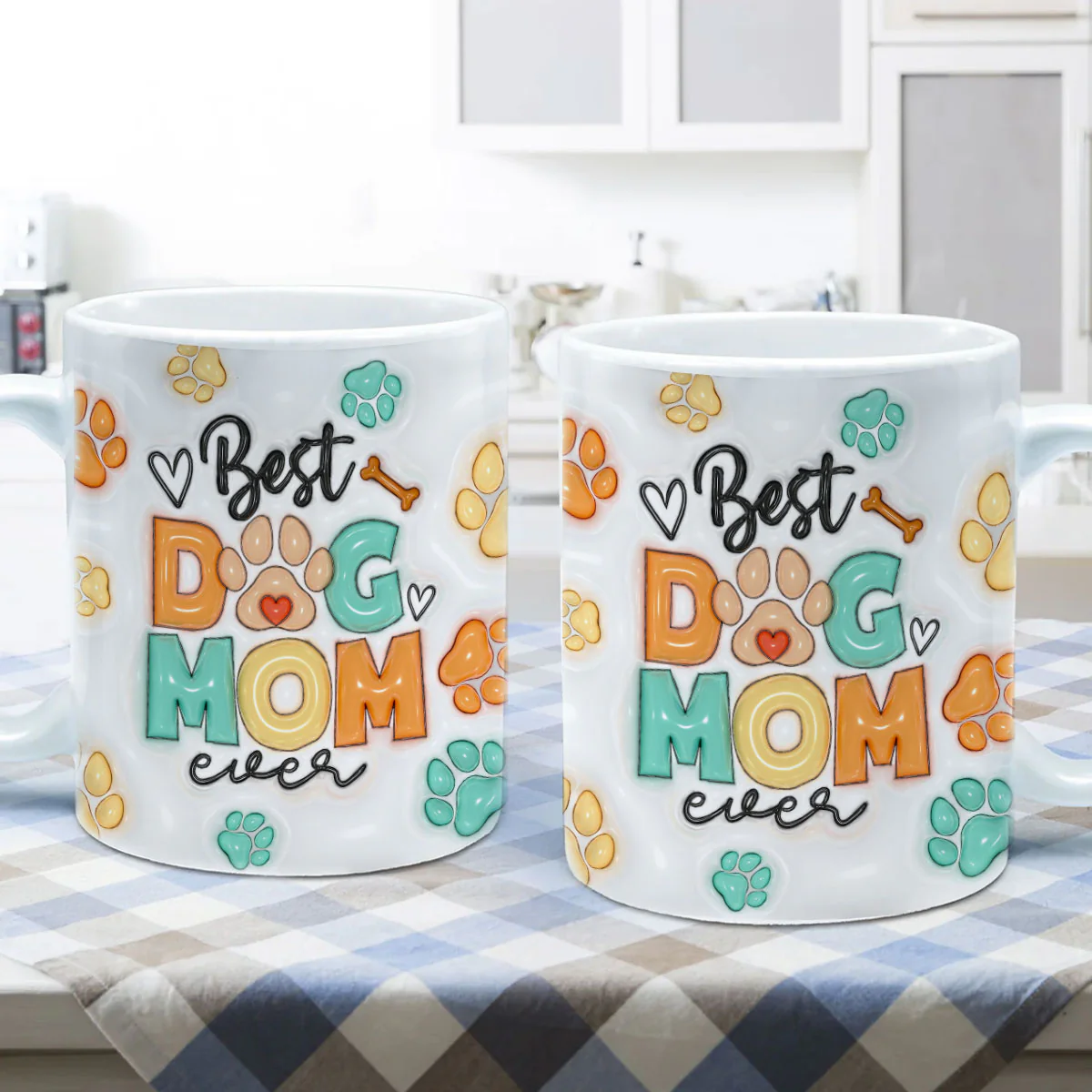 Best Dog Mom Ever 3D Effect Personalized Mug, Gift For Dog Mom - Image 5