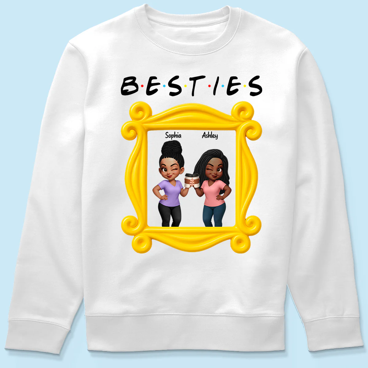 Best Friends Personalized Funny Matching Shirts, Sweatshirts, Fall Gift for Best Friends - Image 12