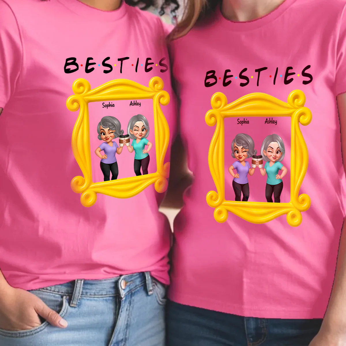 Best Friends Personalized Funny Matching Shirts, Sweatshirts, Fall Gift for Best Friends - Image 5