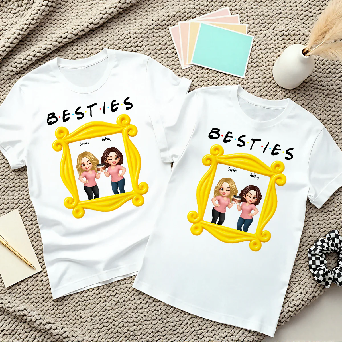 Best Friends Personalized Funny Matching Shirts, Sweatshirts, Fall Gift for Best Friends - Image 6