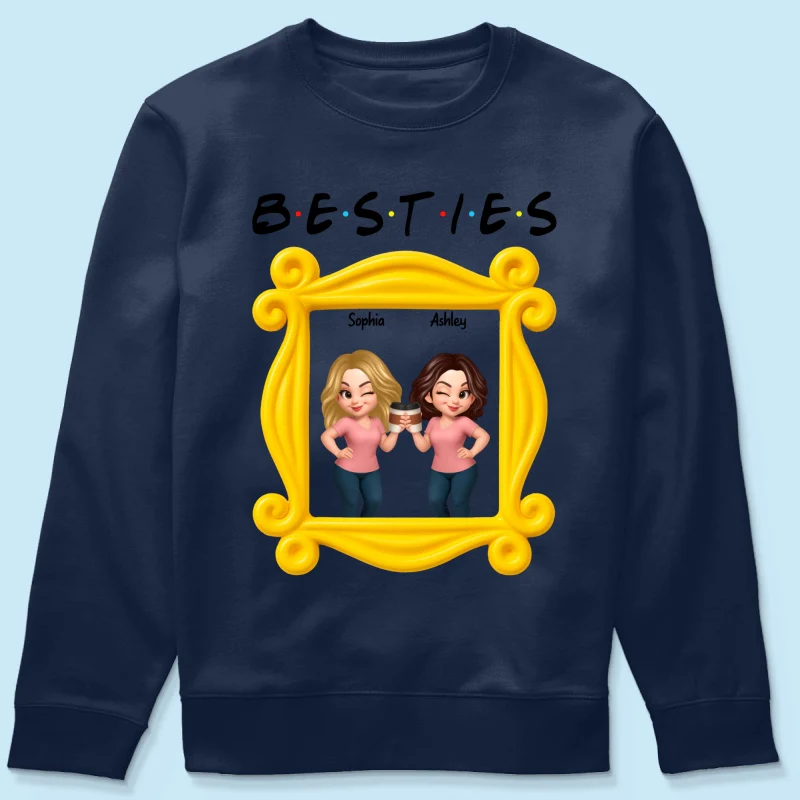 Best Friends Personalized Funny Matching Shirts, Sweatshirts, Fall Gift for Best Friends - Image 64
