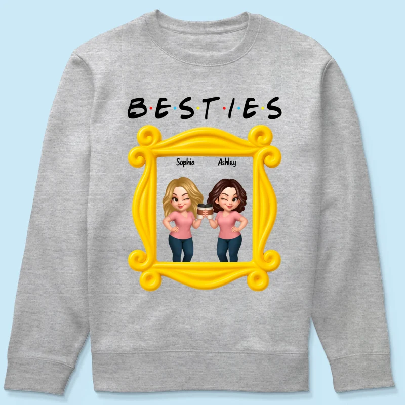 Best Friends Personalized Funny Matching Shirts, Sweatshirts, Fall Gift for Best Friends - Image 71