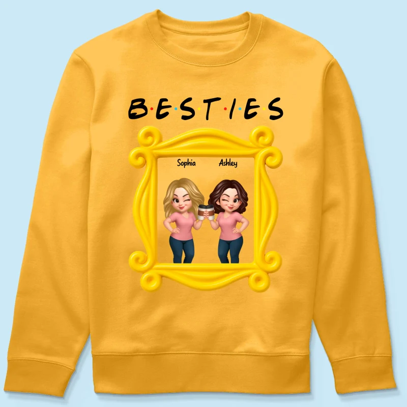 Best Friends Personalized Funny Matching Shirts, Sweatshirts, Fall Gift for Best Friends - Image 73