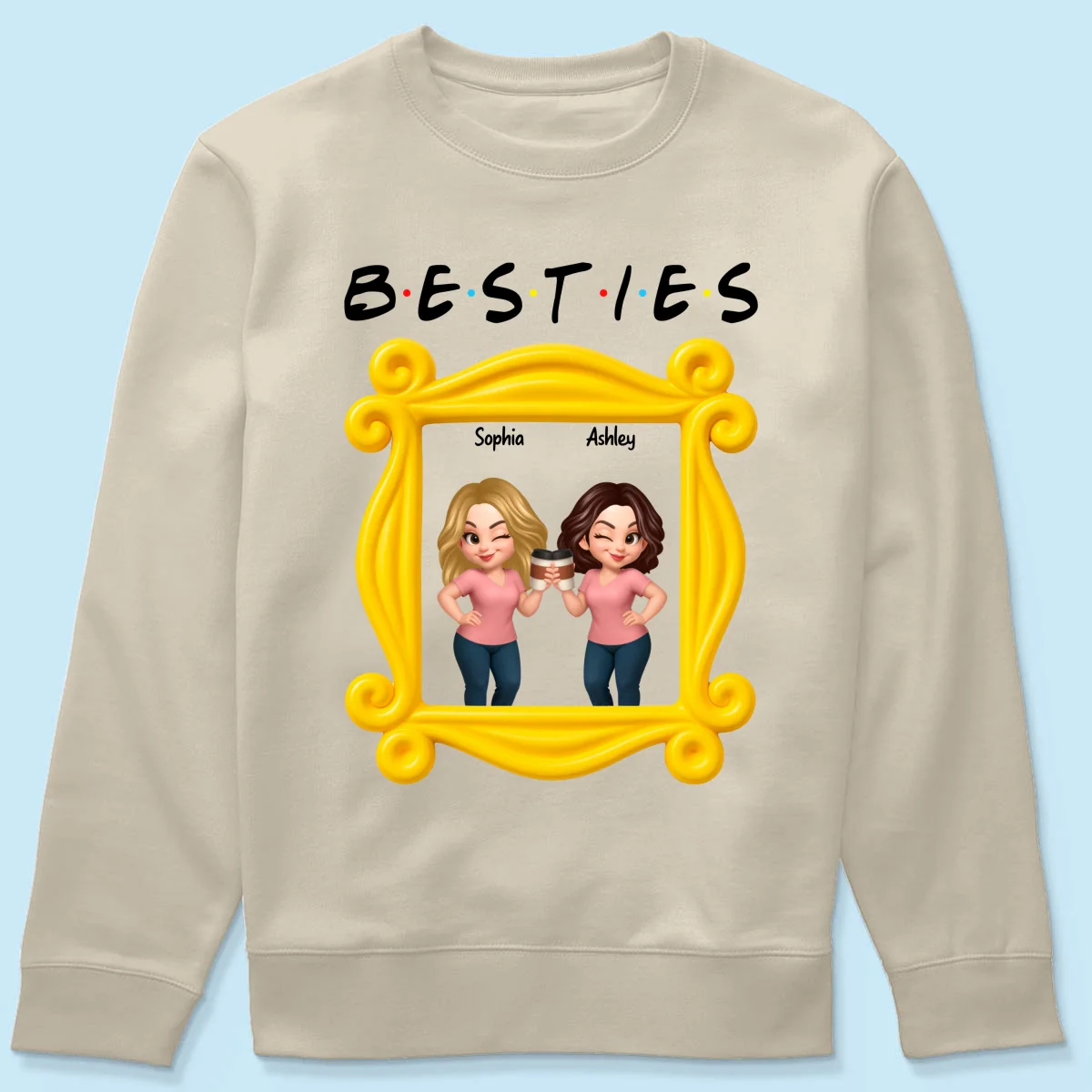 Best Friends Personalized Funny Matching Shirts, Sweatshirts, Fall Gift for Best Friends - Image 76