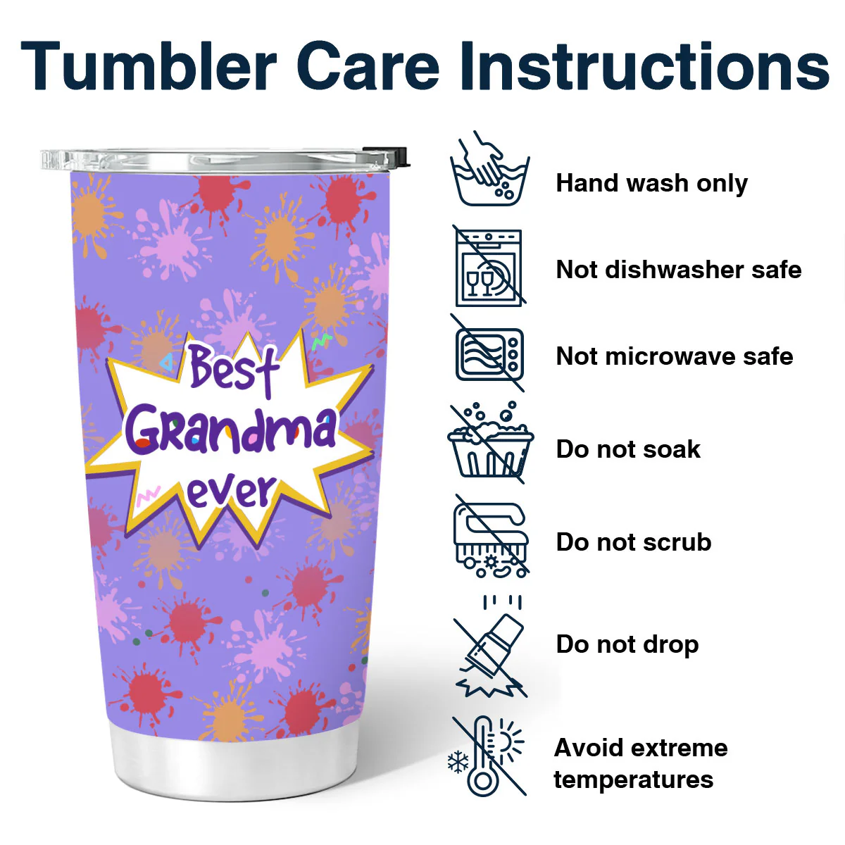Best Grandma Ever Adorable Kids Personalized Tumbler - Image 4