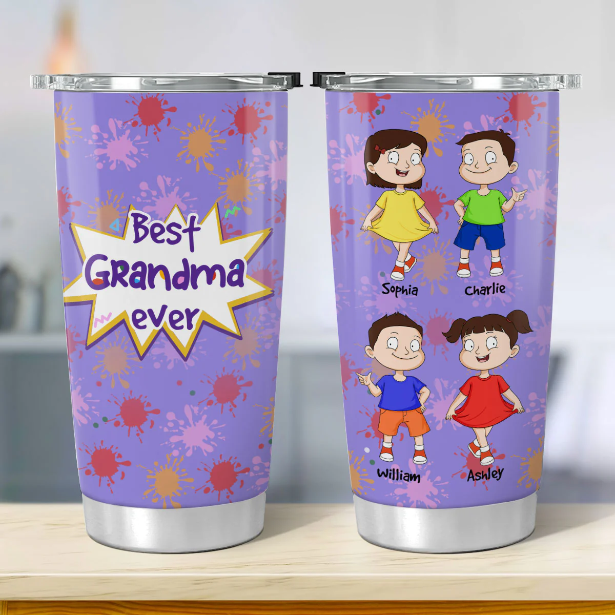 Best Grandma Ever Adorable Kids Personalized Tumbler - Image 5